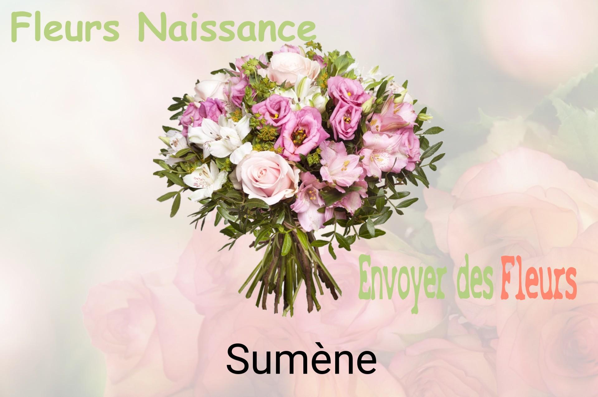 Bouquet de fleurs de naissance livré à Sumène